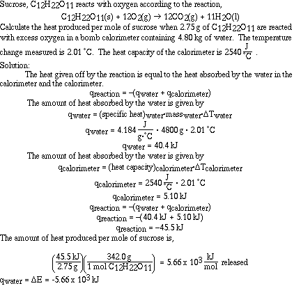 Bomb calorimeter problem? | yahoo answers